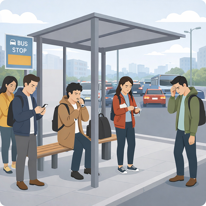 Bus terminal disruptions